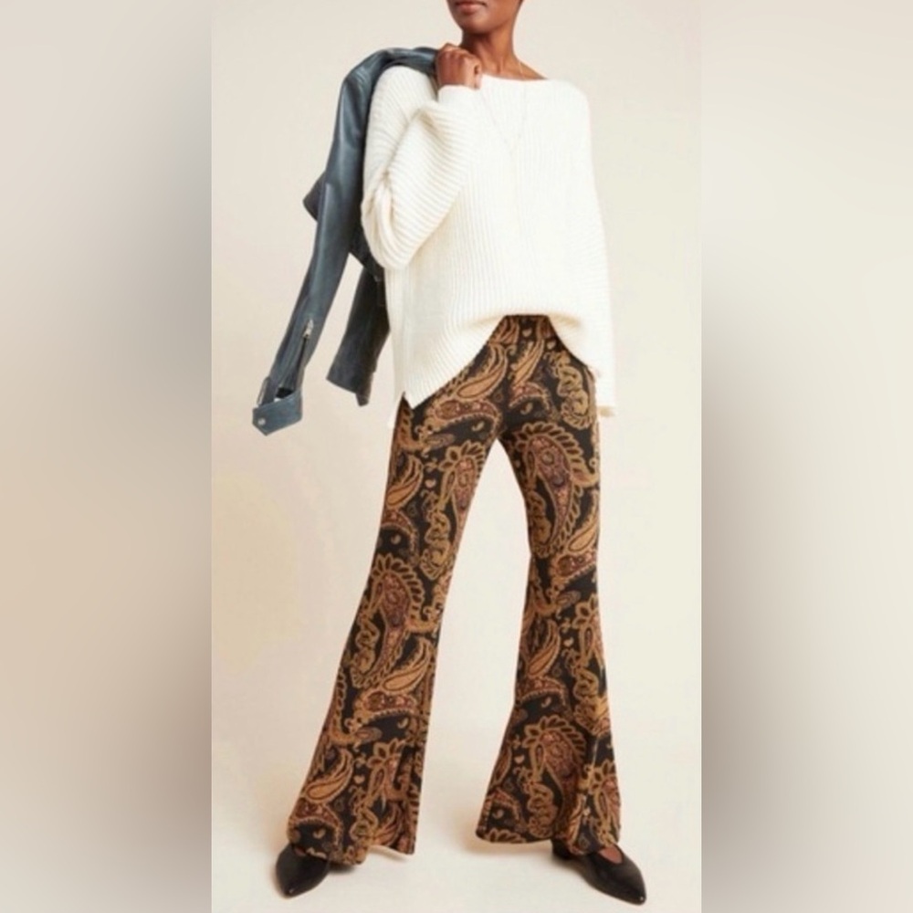 Anthropologie Viviana Paisley Flare Pants